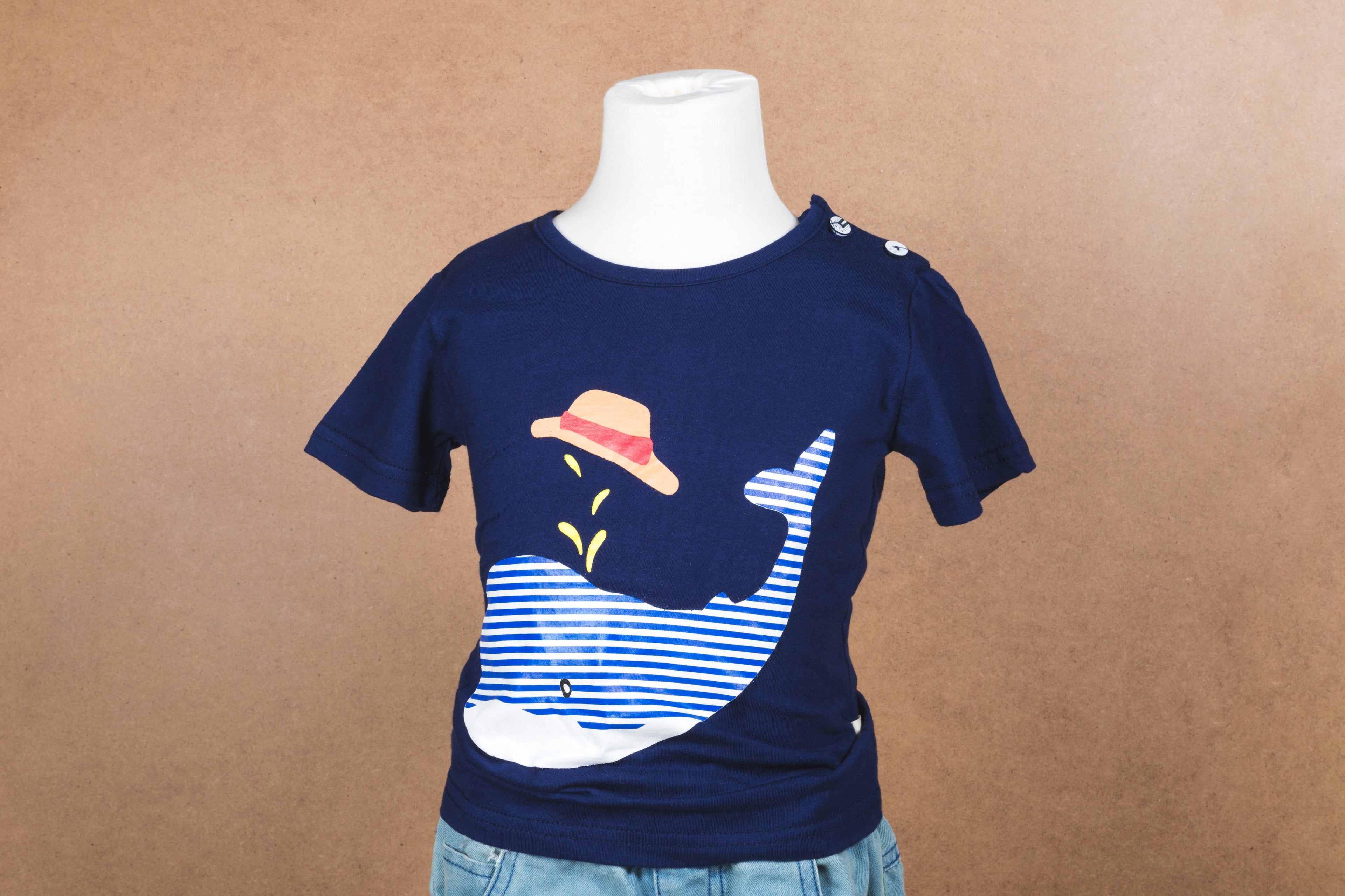 Tarso make simple Fish blue T-Shirt